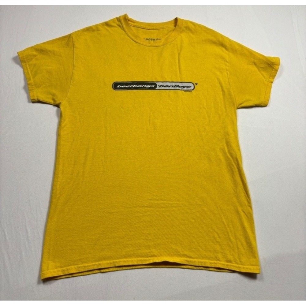 Posty Co Post Malone Beerbongs Bentleys Yellow Graphic T Shirt Mens Medium